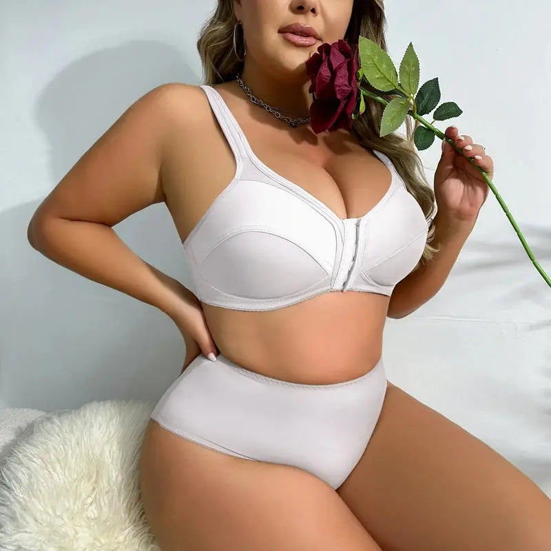 Ensemble de soutien-gorge sans fil grande taille dos creux