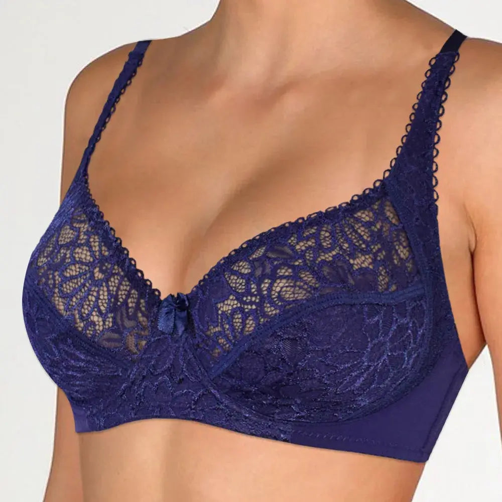 Soutien-gorge grande taille en dentelle non rembourrée, à armatures