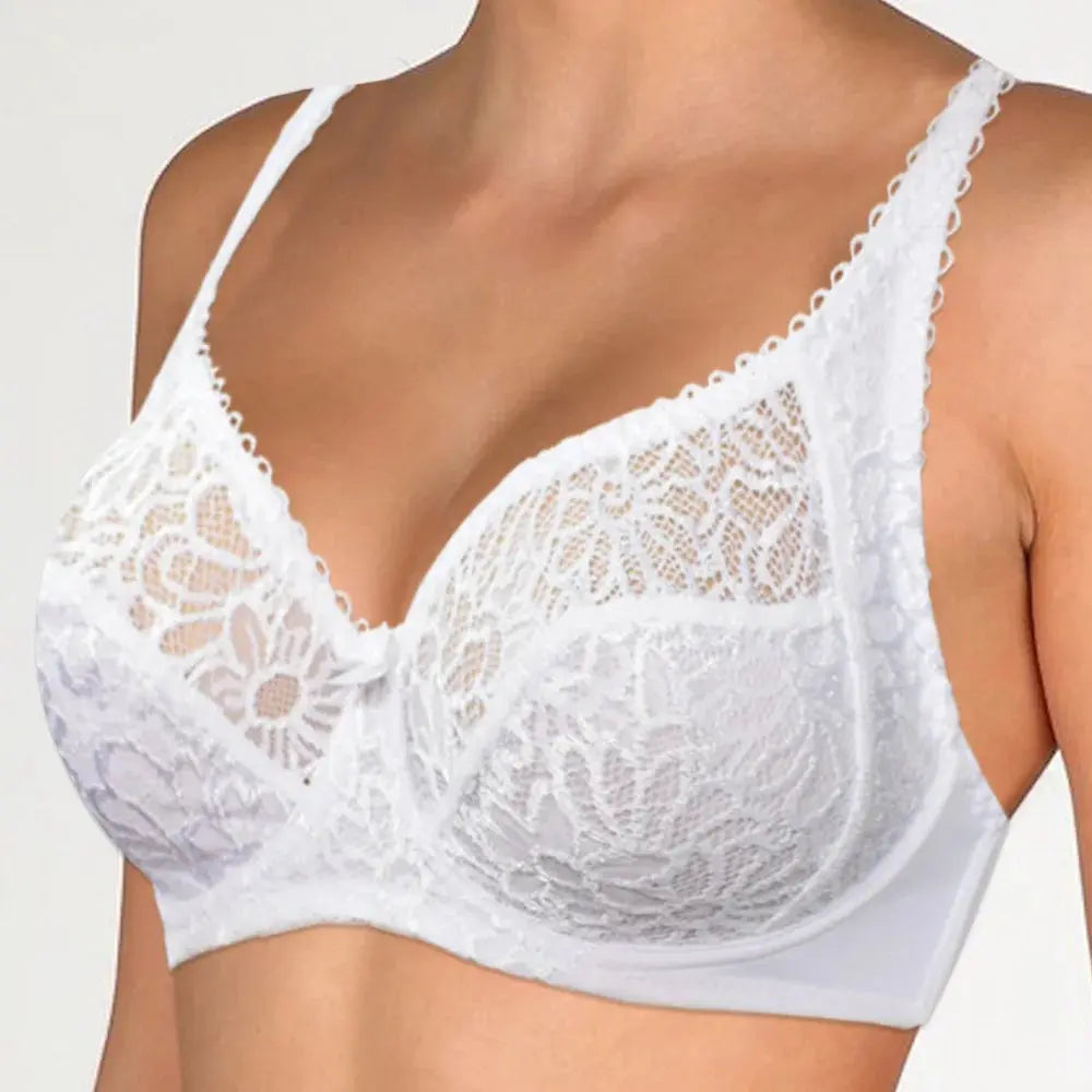 Soutien-gorge grande taille en dentelle non rembourrée, à armatures
