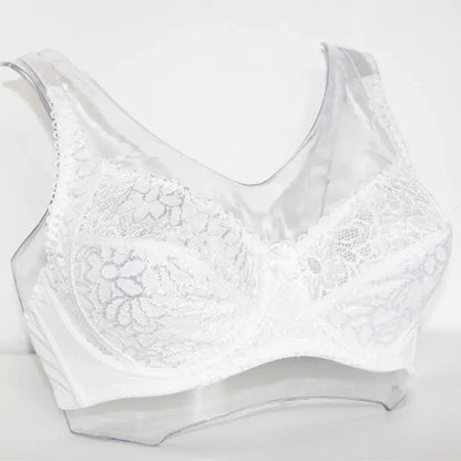 Soutien-gorge grande taille en dentelle non rembourrée, à armatures