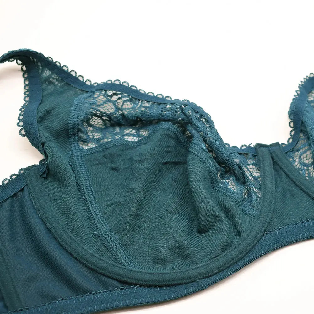 Soutien-gorge grande taille en dentelle non rembourrée, à armatures