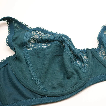 Soutien-gorge grande taille en dentelle non rembourrée, à armatures