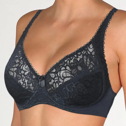 Soutien-gorge grande taille en dentelle non rembourrée, à armatures