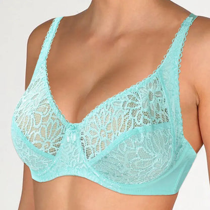 Soutien-gorge grande taille en dentelle non rembourrée, à armatures