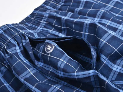 Boxer à carreaux 100% coton-culotte homme coton-sous vetement homme