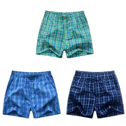 Boxer à carreaux 100% coton-culotte homme coton-sous vetement homme