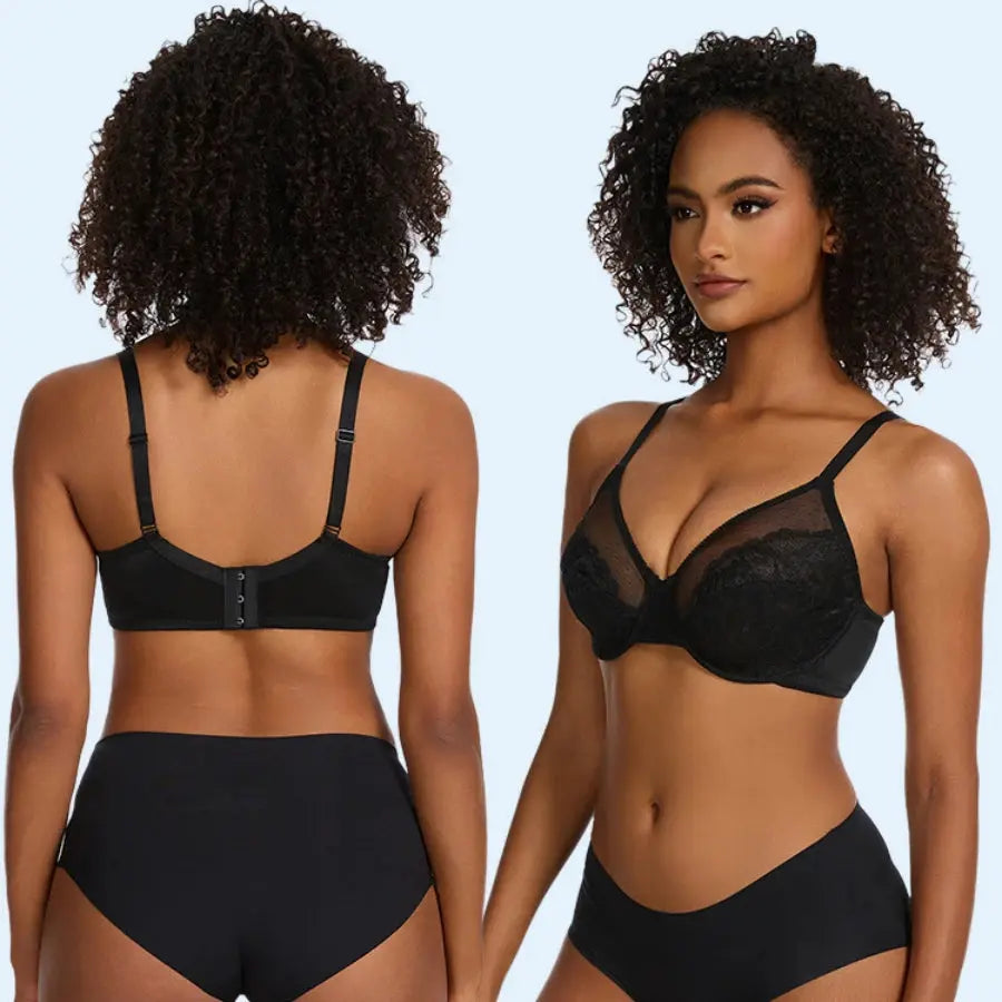 Soutien-gorge sexy en dentelle florale fin couleur unie Lingerie sexy annie