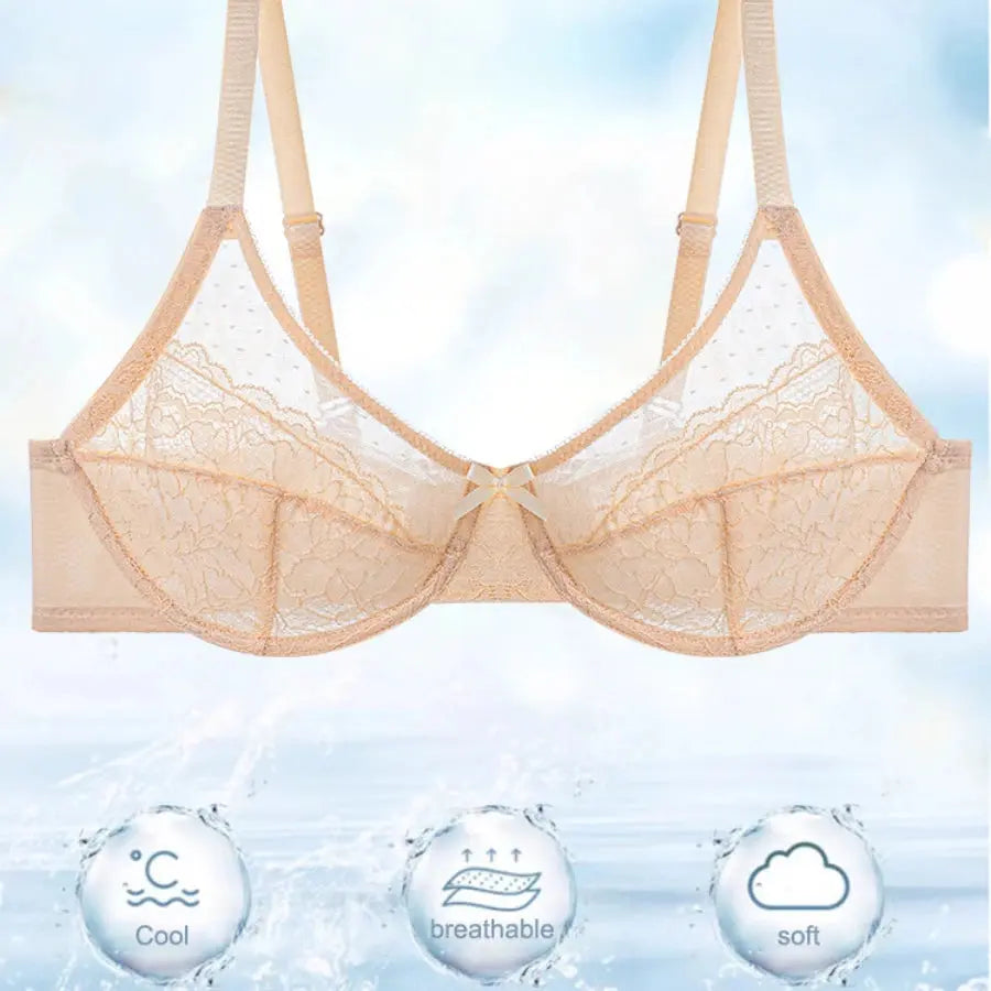 Soutien-gorge sexy en dentelle florale fin couleur unie Lingerie sexy annie