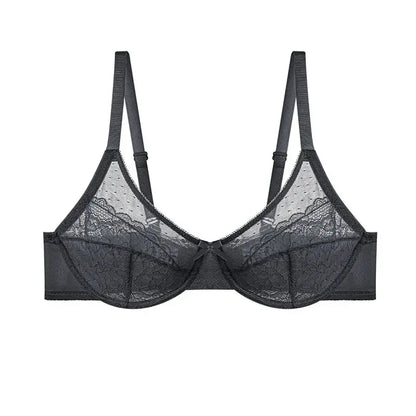 Soutien-gorge sexy en dentelle florale fin couleur unie Lingerie sexy annie