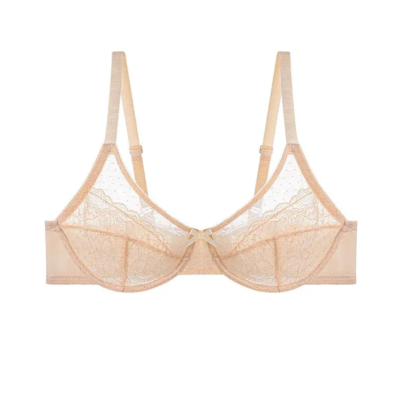 Soutien-gorge sexy en dentelle florale fin couleur unie Lingerie sexy annie