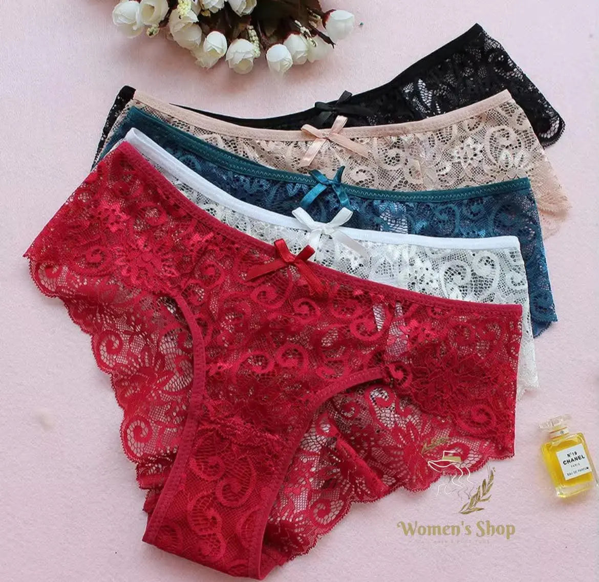 Lot de 5 pièces tanga dentelle G String Boutique de Lingeries et Accessoires Annie