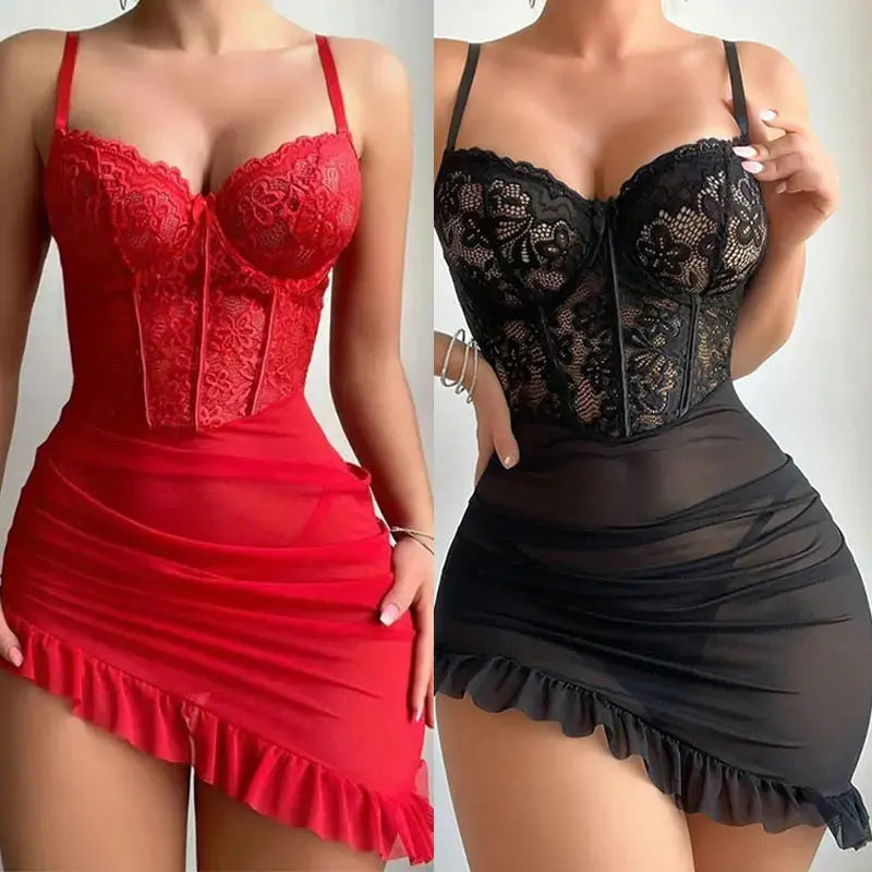 Robe de nuit érotique transparent avec fantaisie Lingeries et Accessoires Annie
