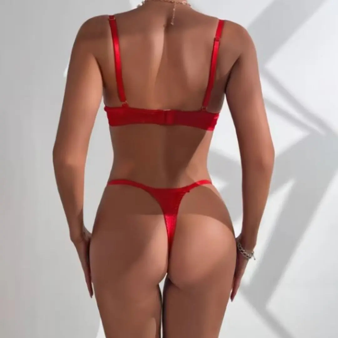Ensemble Lingerie deux pièces brodée florale Lingeries et Accessoires Annie