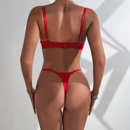 Ensemble Lingerie deux pièces brodée florale Lingeries et Accessoires Annie