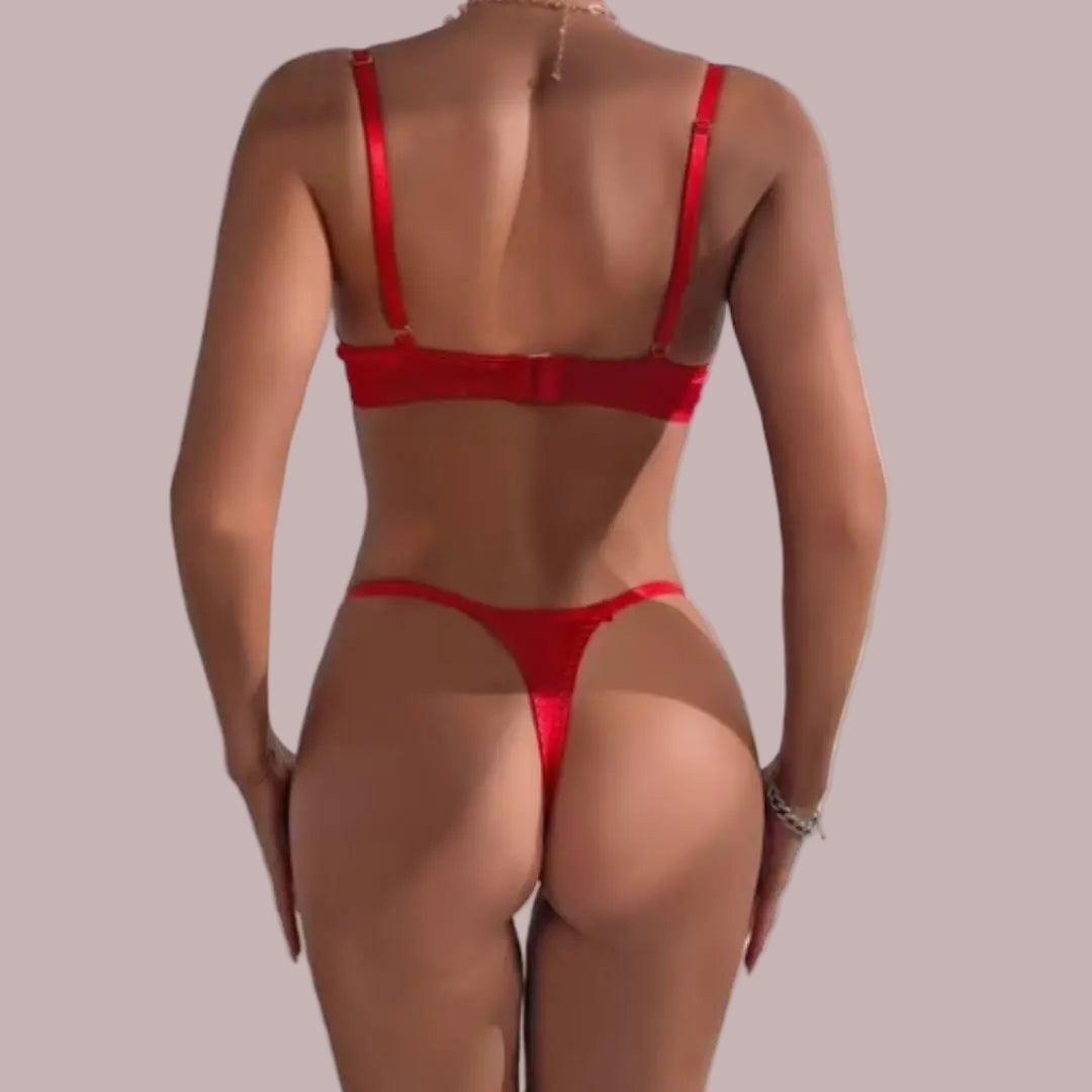 Ensemble Lingerie deux pièces brodée florale Lingeries et Accessoires Annie