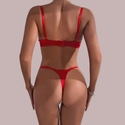 Ensemble Lingerie deux pièces brodée florale Lingeries et Accessoires Annie