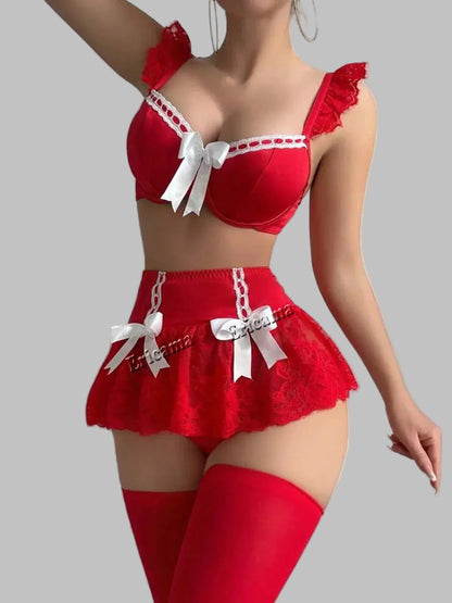 Ensemble de lingerie sexy pour femme de chambre Lingeries et accessoires annie