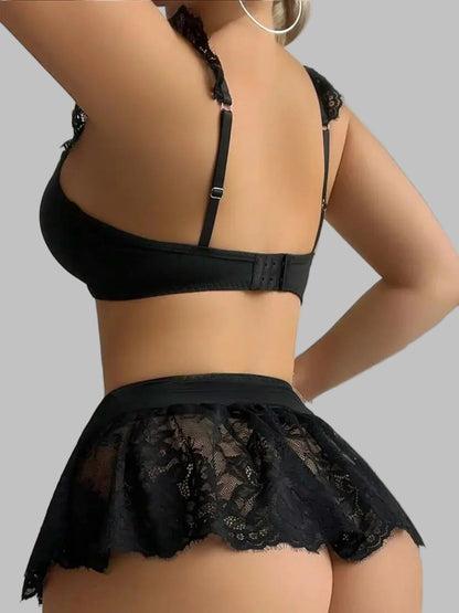 Ensemble de lingerie sexy pour femme de chambre Lingeries et accessoires annie