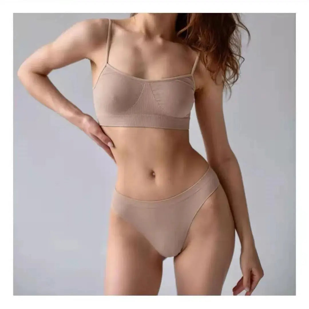 Ensemble hauts côtelés, soutien-gorge débardeur - sous vetement