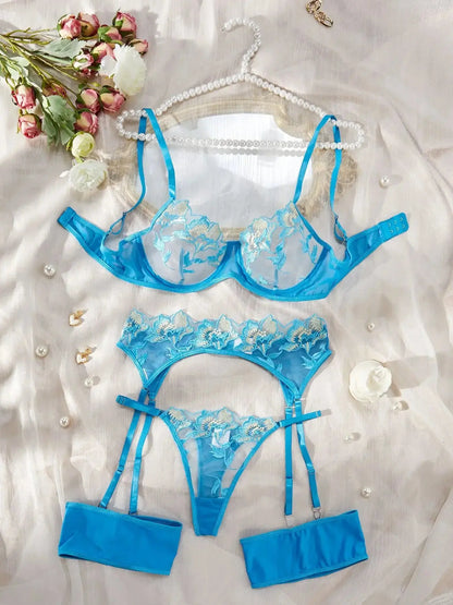 Ensemble lingeries érotique trois pièces-Soutien-Gorge et string Lingeries et Accessoires Annie