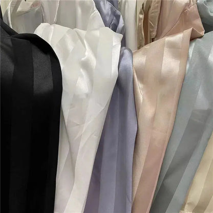 Ensemble pyjama en satin de soie français solide