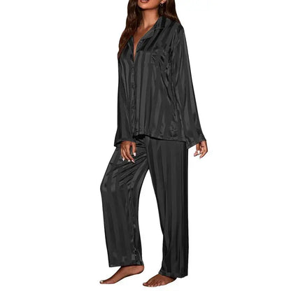 Ensemble pyjama en satin de soie français solide