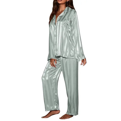 Ensemble pyjama en satin de soie français solide