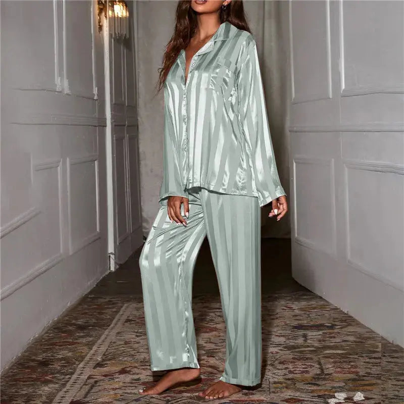 Ensemble pyjama en satin de soie français solide