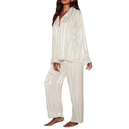 Ensemble pyjama en satin de soie français solide