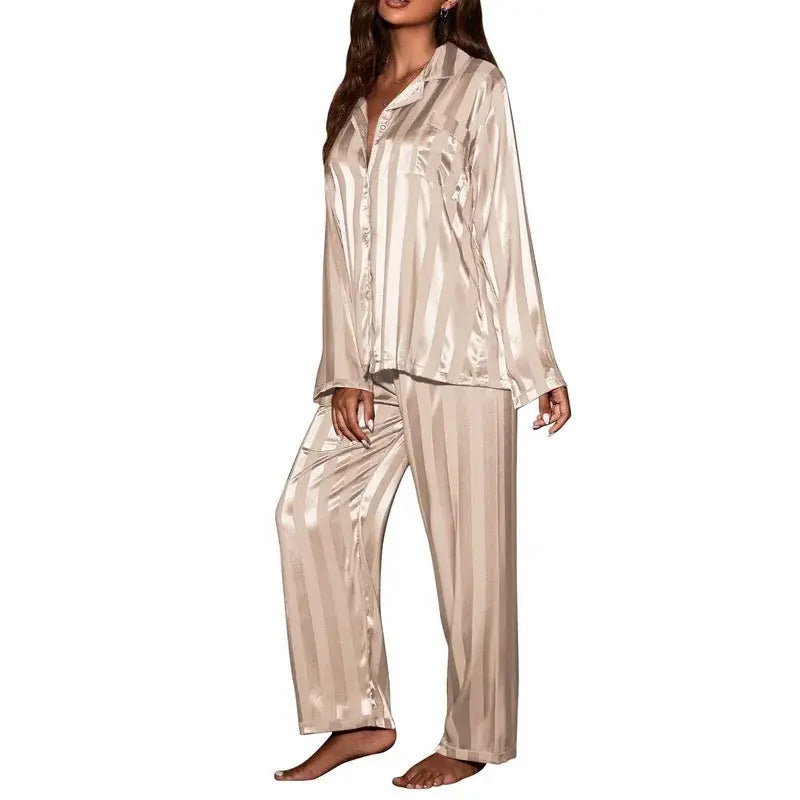 Ensemble pyjama en satin de soie français solide