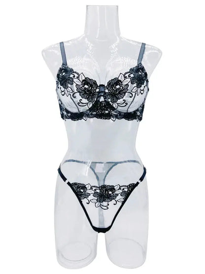 Ensembles De Lingerie sexy en Dentelle Broderie pour femme