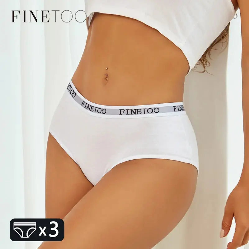 Lot de 03 pièces culotte coton ceinture taille basse femme