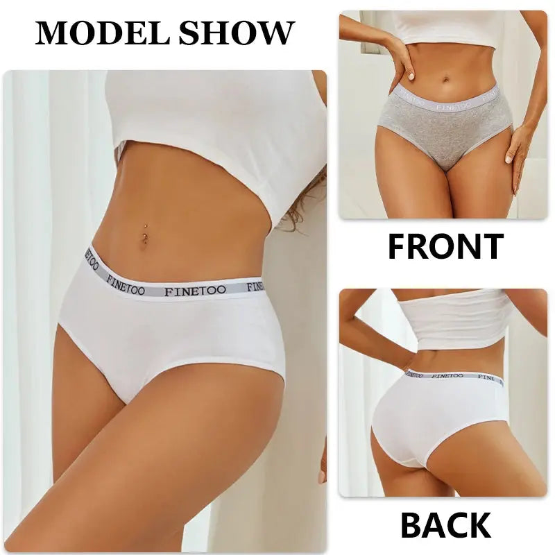 Lot de 03 pièces culotte coton ceinture taille basse femme