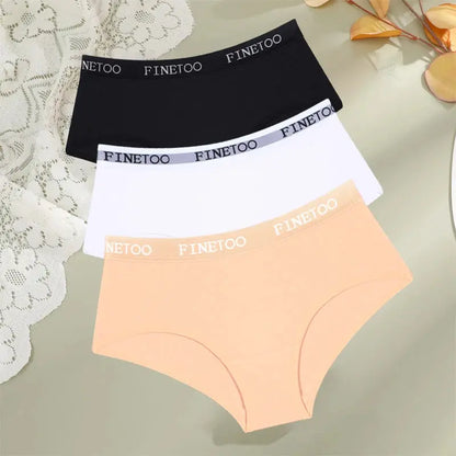 Lot de 03 pièces culotte coton ceinture taille basse femme