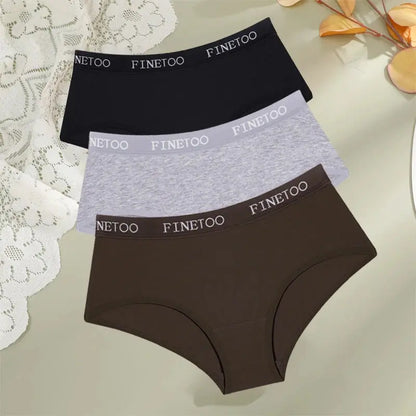 Lot de 03 pièces culotte coton ceinture taille basse femme