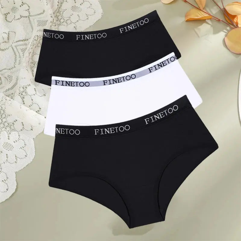 Lot de 03 pièces culotte coton ceinture taille basse femme