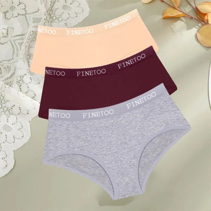 Lot de 03 pièces culotte coton ceinture taille basse femme