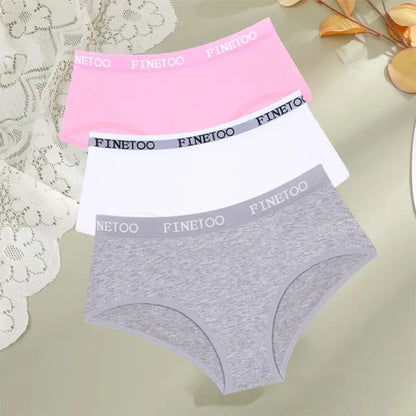 Lot de 03 pièces culotte coton ceinture taille basse femme
