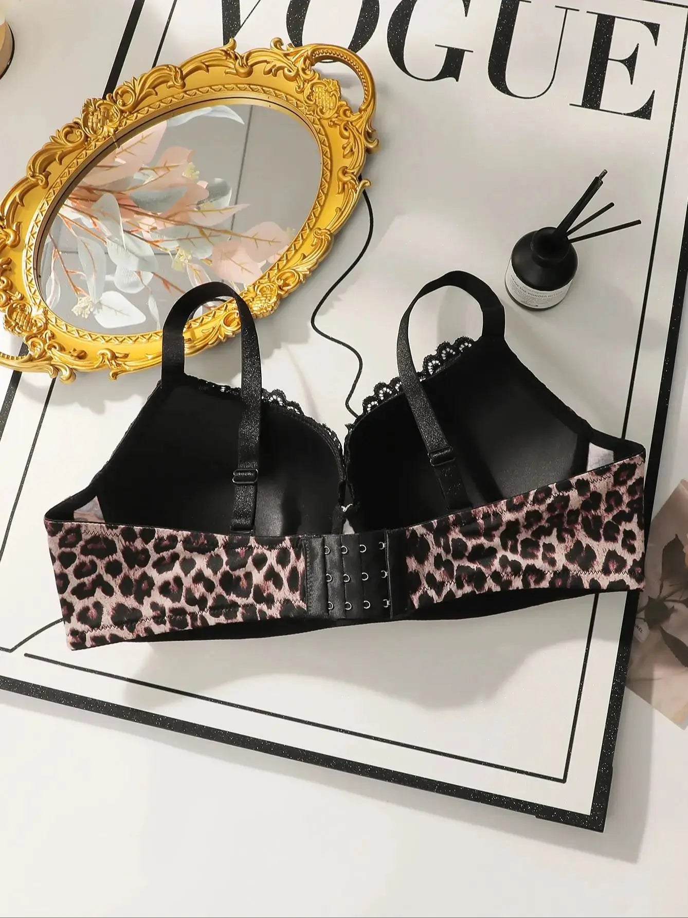 Grande taille soutien-gorge avec imprimé léopard Brassiere 90D-105D