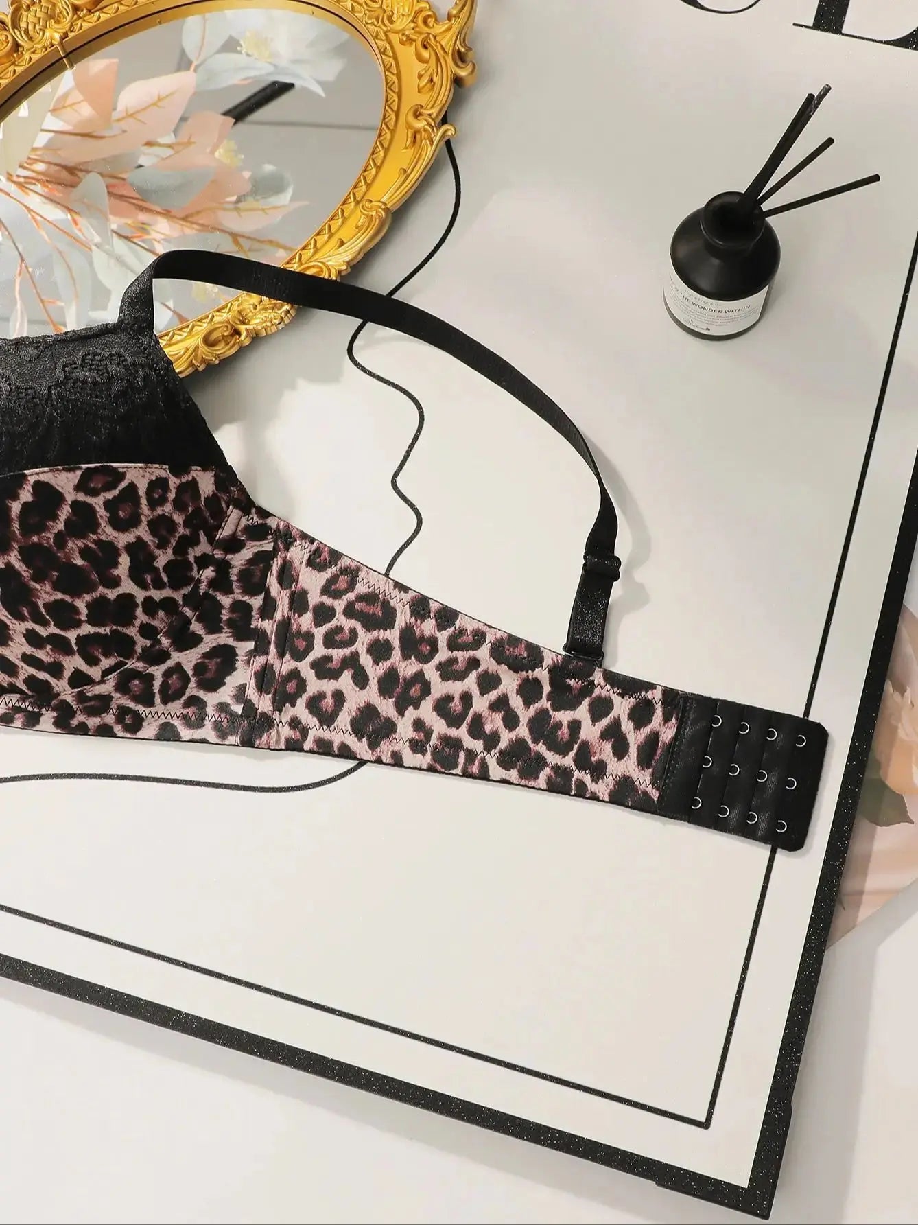 Grande taille soutien-gorge avec imprimé léopard Brassiere 90D-105D