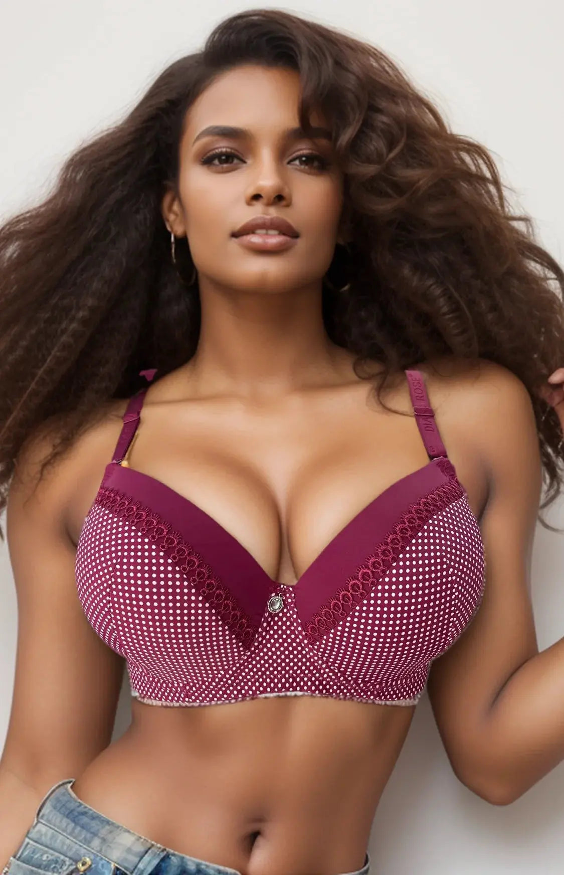 Soutien-gorge Gros seins sous-vêtements fins, respirants, froncés
