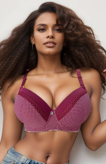 Soutien-gorge Gros seins sous-vêtements fins, respirants, froncés