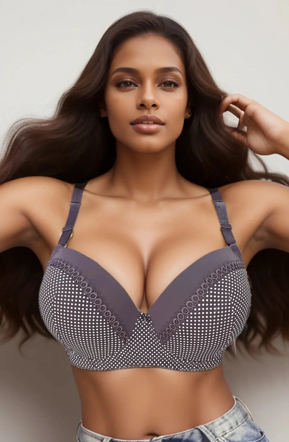 Soutien-gorge Gros seins sous-vêtements fins, respirants, froncés
