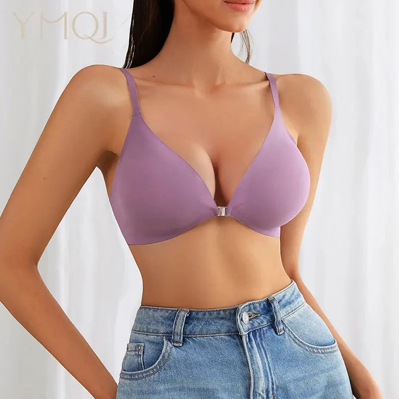 Soutien-gorge sans armature avec ouverture avant amovible