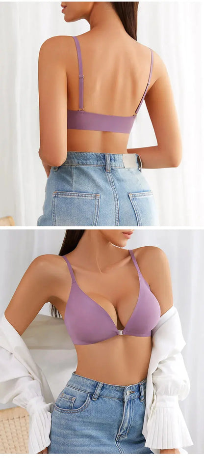 Soutien-gorge sans armature avec ouverture avant amovible