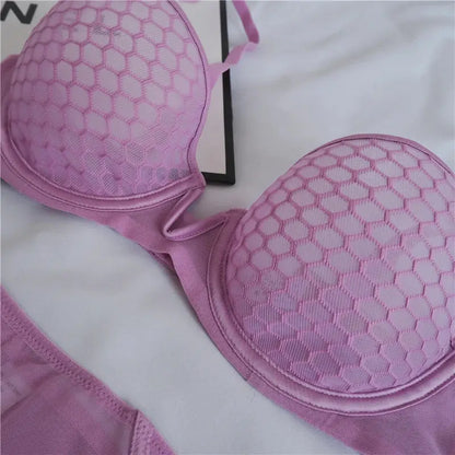 Ensemble Lingerie en dentelle tranaparente Push up