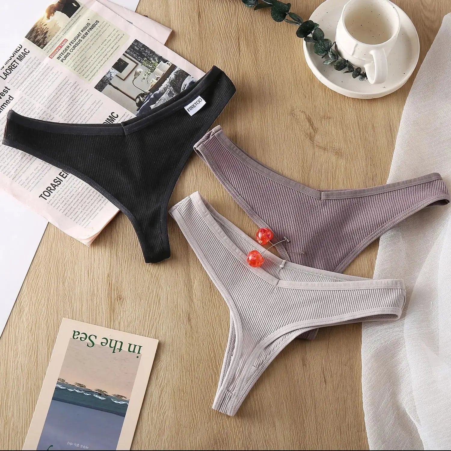 Lot de  05 pièces sting en coton sans couture respirant M-XL Boutique Lingeries et Accessoires Annie