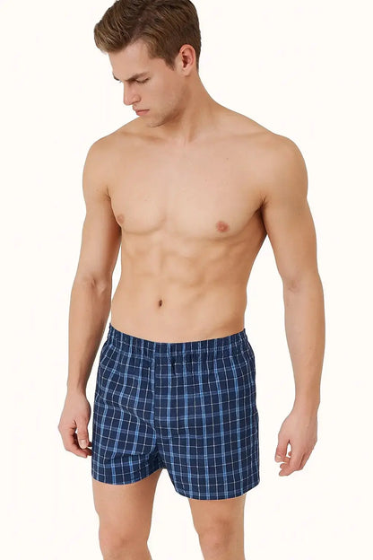 Boxer en carreaux 100% coton-Lot de 03 pièces-sous vêtement homme Boutique de Lingeries et Accessoires Annie