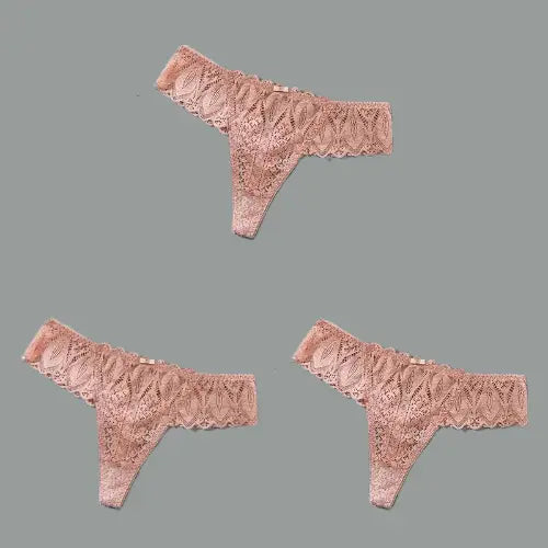 Lot de 3 pièces S-4XL String Sexy dentelle, culottes pour femme Boutique de Lingeries et Accessoires Annie