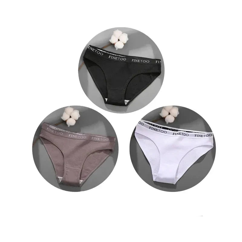 Lot de 3 pieces calecons- culotte en cotons Boutique de Lingeries et Accessoires Annie